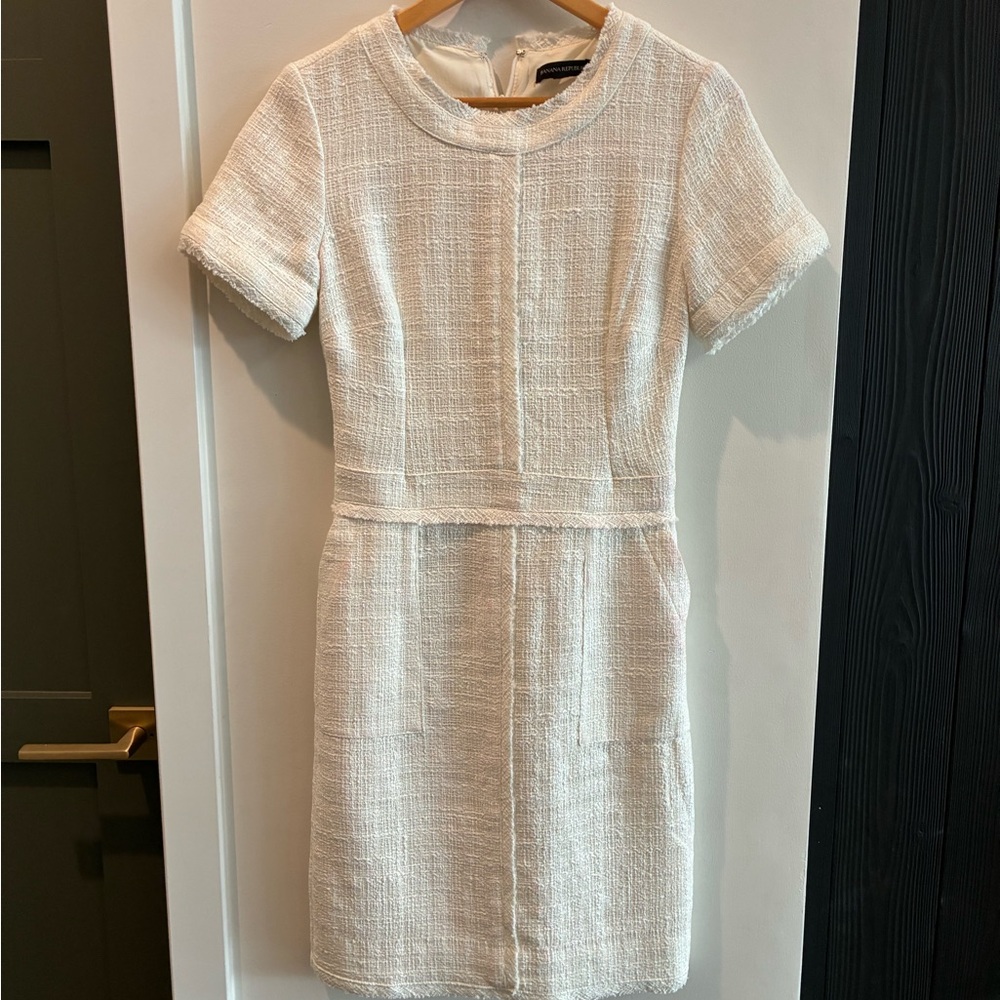 BANANA REPUBLIC • White Tweed Dress